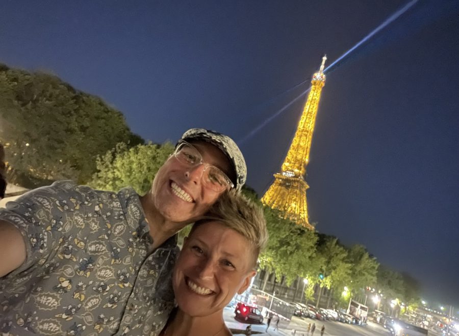 Choir director Mr. Charles Masters and Enrichment and English teacher Mrs. Ann Masters in Paris.