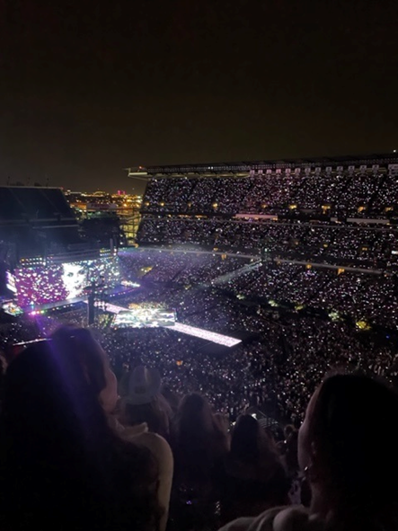 At Taylor Swifts concert in the Lincoln Financial Field.
