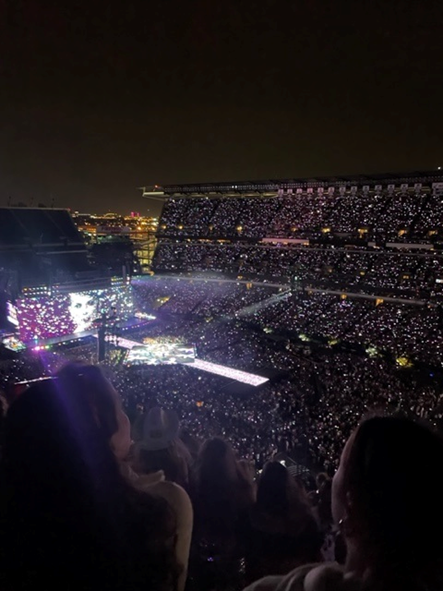 At Taylor Swift's concert in the Lincoln Financial Field.